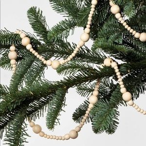 Hearth & Hand with Magnolia 12' Natural Wood Bead Garland Christmas